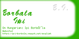 borbala ipi business card